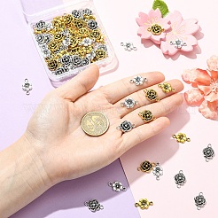 80Pcs 4 Styles Tibetan Style Links/Connectors&nbsp;TIBEB-YW0001-39