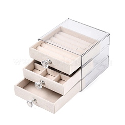 3-Tier PET Plastic Jewelry Storage Drawer Boxes&nbsp;CON-N016-08A