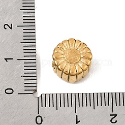 304ステンレススチールヨーロピアンビーズ  大穴ビーズ  花  18KGP本金メッキ  11x7mm  穴：4.5mm&nbsp;SA-CBA5CD0-31G