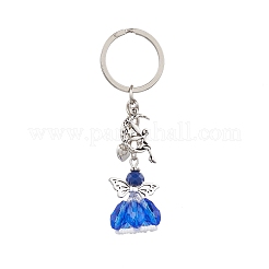 Glass & Tibetan Style Alloy Keychain&nbsp;KEYC-MZ00037-02