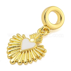 Rack Plating Brass Enamel European Dangle Charms&nbsp;LS-KK-I718-25G-02