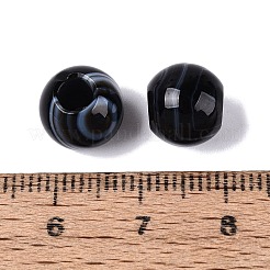 Natural Black Banded Agate(Dyed & Heated) European Beads&nbsp;G-Q607-03A