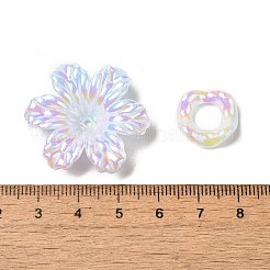 レインボー虹色メッキアクリルビーズ  パールカラーの  混合図形  ライラック  10~40x11~42x4~11mm  穴：1.7mm&nbsp;OACR-U006-01F