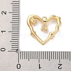 Ion Plating(IP) Brass Micro Pave Cubic Zirconia Pendants&nbsp;KK-U042-03G