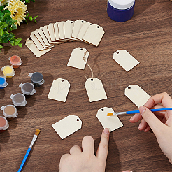 200Pcs Wood Big Pendants&nbsp;WOOD-WR0001-28
