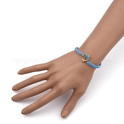 Adjustable Nylon Cord Braided Bead Bracelets&nbsp;BJEW-JB05394-01