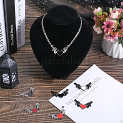 12Pcs 6 Styles Alloy Emanel Big Pendants&nbsp;FIND-SC0006-48