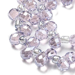 Electroplate Transparent Glass Beads Strands&nbsp;EGLA-P052-01A-PL04
