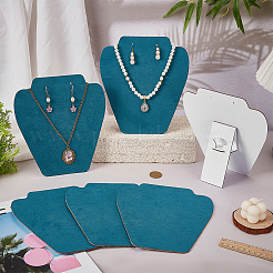 Bust Shaped Velvet Necklaces Jewelry Display Stands&nbsp;ODIS-WH0043-159G