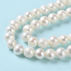 Natural Cultured Freshwater Pearl Beads Strands&nbsp;PEAR-E018-48
