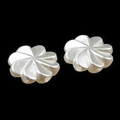 Abs模造パールビーズ  花  11x11x3.5mm  穴：1.2mm&nbsp;OACR-K001-34