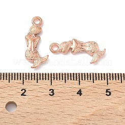 合金ペンダント  鉛フリーとニッケルフリー  人魚の形  ローズゴールド  20x7x2mm  穴：2mm&nbsp;PALLOY-ZN49775-RG-FF