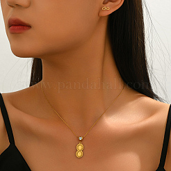 Stainless Steel Number 8-shaped Pendant Necklace & Stud Earrings Sets for Women Daily Casual and Party&nbsp;OF1174