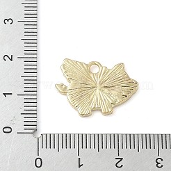 合金アンメルペンダント  豚  ゴールドカラー  ショッキングピンク  15.5x21x2mm  穴：2mm&nbsp;ENAM-K077-02A-G