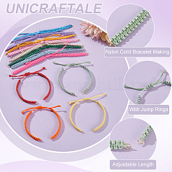 12Pcs Adjustable Waxed Polyester Cord Bracelets Making&nbsp;AJEW-UN00035