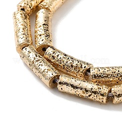 Electroplated Natural Lava Rock Beads Strands&nbsp;G-H303-A08-LG