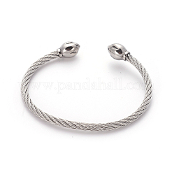 304 Stainless Steel Cuff Bangle Sets&nbsp;BJEW-L642-14