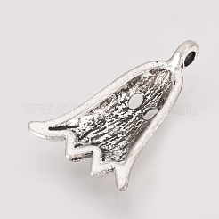 合金のチベット風チャーム  ゴースト  カドミウムフリー＆鉛フリー  アンティークシルバー  20x13.5x3mm  穴：1mm&nbsp;X-TIBE-T011-144AS-LF