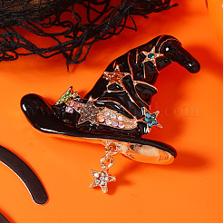 Halloween Alloy Enamel Witch Hat Brooches for Women&nbsp;SC0855-4