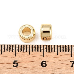コラム真鍮ビーズ  ラックめっき  長持ちメッキ  カドミウムフリー＆鉛フリー  18KGP本金メッキ  6x4mm  穴：3mm&nbsp;KK-Z146-05G-03