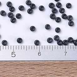 MIYUKIラウンドロカイユビーズ  日本製シードビーズ  11/0  (rr2010) マットメタリックチャコール  11/0  2x1.3mm  穴：0.8mm  約5500個/50g&nbsp;SEED-X0054-RR2010