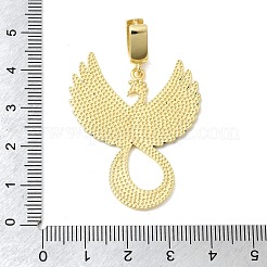 Brass Micro Pave Clear Cubic Zirconia Pendants&nbsp;KK-F940-02G