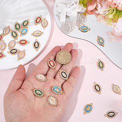 30Pcs 6 Colors Religion Alloy Enamel Virgin Mary Connector Charms&nbsp;FIND-SC0024-26