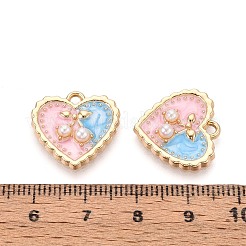 Alloy Enamel Pendants&nbsp;PALLOY-T092-38G-02