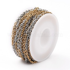 Two Tone 304 Stainless Steel Curb Chains&nbsp;CHS-B001-07
