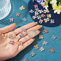32Pcs 8 Styles Alloy Rhinestone Pendants&nbsp;ALRI-TA0001-44