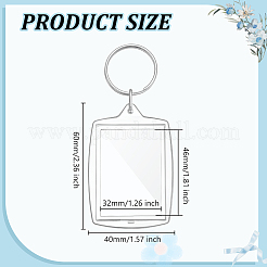 200Pcs Acrylic Photo Frame Keychain&nbsp;KEYC-DR0001-15