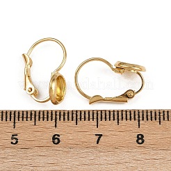 316サージカルステンレススチールフレンチフックピアスセッティング  フラットラウンド  ゴールドカラー  トレイ：6mm  16x8x11mm  ピン：0.7mm&nbsp;STAS-F191-03G-6mm-A