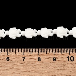 合成ターコイズビーズ連売り  カメ  染め  ホワイト  10~11x8~9x5mm  穴：1.5mm  約37個/連  14.96''（38センチメートル）&nbsp;G-E456-35D-8x10mm-01