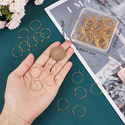 100Pcs 316 Surgical Stainless Steel Hoop Earring Findings&nbsp;STAS-BBC0002-01