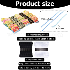 42 Skeins Polyester Embroidery Floss&nbsp;DIY-CY0002-45