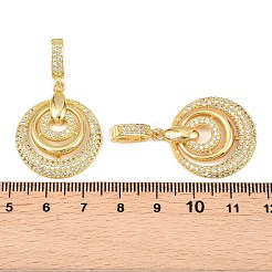 Brass Micro Pave Clear Cubic Zirconia Pendants&nbsp;KK-H262-06B-G
