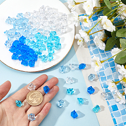 400pcs 4 Colors Transparent Acrylic Beads&nbsp;OACR-SC0001-49
