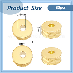 80Pcs Brass Bead&nbsp;KK-BC0013-53D