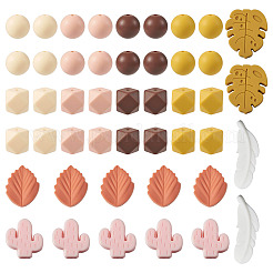 12 Style Food Grade Eco-Friendly Silicone Focal Beads&nbsp;SIL-BT0001-07
