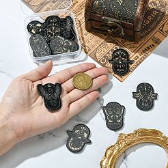 12個 6スタイル 不透明 ダークテーマ アクリルパーツ  混合図形  41.5~42x23~35x2mm  穴：1.8mm  2個/スタイル&nbsp;OACR-CJ0002-09