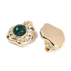 Synthetic Malachite Pendants&nbsp;KK-U043-43G-C