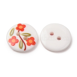 2-Hole Printed Opaque Resin Buttons&nbsp;RE-CBADF5A-15