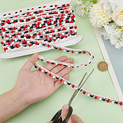 10 Yards Polyester Pom Pom Ball Tassel Ribbons&nbsp;DIY-AR0004-06