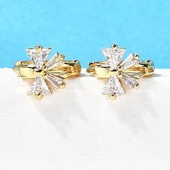 Bowknot Brass Hoop Earrings&nbsp;EJEW-S256-02A-G