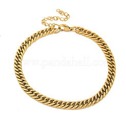 6Pcs Ion Plating(IP) 304 Stainless Steel Link Chain Bracelet Sets&nbsp;BJEW-K240-01G
