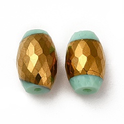 Opaque Electroplate Glass Beads&nbsp;EGLA-H003-02G-06