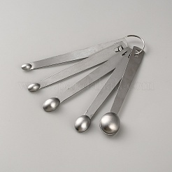 5Pcs 5 Styles Stainless Steel Measuring Spoons Set&nbsp;AJEW-WH20018-139
