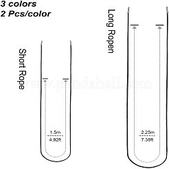 弾性ゴムコード/バンド  鉄のパーツと  ウェビング衣類縫製アクセサリー  ミックスカラー  4.5mm  4スタンド/セット  3セット /バッグ&nbsp;OCOR-GA0001-03