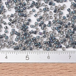 MIYUKIデリカビーズ  シリンダー  日本製シードビーズ  11/0  （db1774)グレー裏地オパールab  1.3x1.6mm  穴：0.8mm  約20000個/袋  100 G /袋&nbsp;SEED-J020-DB1774