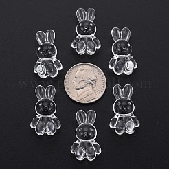透明なアクリルビーズ  兎  透明  24.5x14.5x11mm  穴：2.5mm  約300個/500g&nbsp;MACR-S373-81-B01